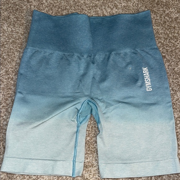 Gymshark Teal Ombre Biker Shorts - Picture 1 of 4